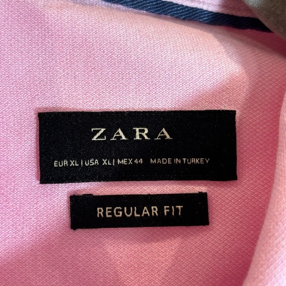 ZARA Sz XL Regular Fit Stretch Jersey Knit Button Down Long Sleeve Classic Shirt - Picture 3 of 8